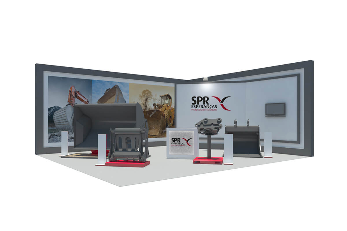 3D de stand SPR Esperanças para Intermat 2018